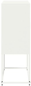 Aparador alto 68,5x38,5x107 cm aço branco
