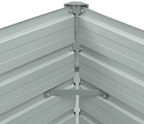Canteiro elevado de jardim aço galvanizado 100x40x45cm castanho