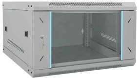 vidaXL Armário de Rede com armazenamento Cinzeto 53 x 60 x 30 cm Aço