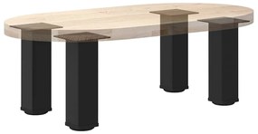 Pés para mesa de centro 4 peças, preto, 30-32 cm, aço