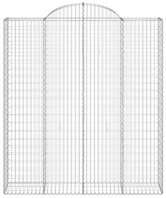 Cestos gabião arqueados 8pcs 200x50x220/240cm ferro galvanizado