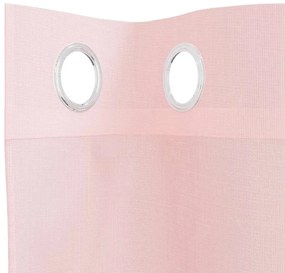 Cortinas de voile com ilhós 2 pcs rosa-claro 140x225 cm