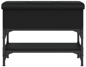 Banco sapateira 62x32x45 cm derivados de madeira preto