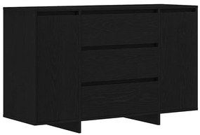 Sideboard Preto Carvalho 120x41x75 cm Madeira de Engenharia