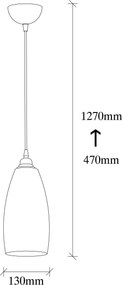Candeeiro Suspenso Smoked – Fumê – 13 x 13 cm