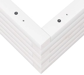 Vaso/floreira de jardim 50x50x23 cm pinho maciço branco