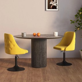 vidaXL Cadeiras de jantar 2 pcs veludo amarelo mostarda