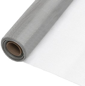 Rede de malha 80x2000 cm aço inoxidável prateado