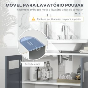 kleankin Móvel para Lavatório Pousar Armário para Lavatório Casa de Ba