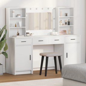 Conjunto de 3 Peças de Mesa de Maquiagem vidaXL em MDF Branco