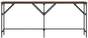 Mesa consola 180x29x75 cm derivados madeira carvalho castanho