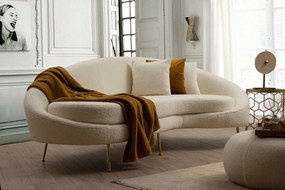 Sofá de 3 Lugares Eses – Creme (255 cm) | Luxo e Conforto
