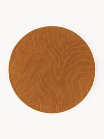 Tapete redondo em lã artesanal Aaron