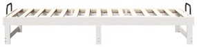 Estrutura de Cama com Alças Branco 80 x 200 cm