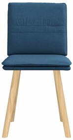 Cadeiras de jantar 2 pcs tecido azul
