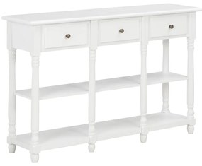 Mesa consola 120x30x76 cm MDF branco