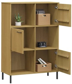 Estante c/ pernas metal 95x35x128,5 cm madeira OSLO castanho