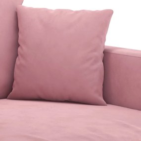 Sofá de 2 lugares veludo 120 cm rosa