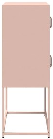 Aparador alto 68x39x107 cm aço rosa