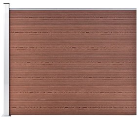 vidaXL Painel de cerca 175x146 cm WPC castanho