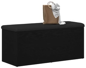 Banco de Armazenamento vidaXL Carvalho Preto 100x40x45 cm Madeira Reco