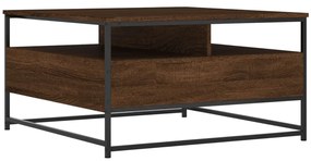 Mesa de centro 80x80x45 cm derivados madeira carvalho castanho