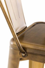 Conjunto de 2 bancos de bar Aiden 44 x 115 x 52 cm Dourado