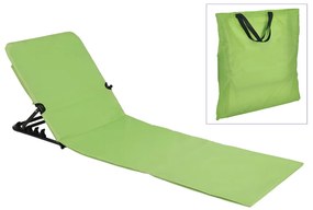 423982 HI Esteira cadeira de praia dobrável em PVC verde