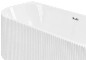 Banheira de canto à esquerda em acrílico branco 169 x 80 cm GOCTA Beliani