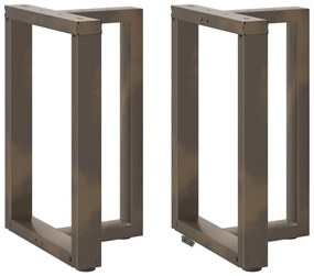 Pés de mesa de jantar em forma de T, 2 peças, preto, 50x35x(72-73) cm,