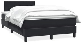 vidaXL Cama com molas/colchão 120x220 cm veludo preto
