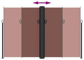 Toldo lateral retrátil 220x1200 cm castanho