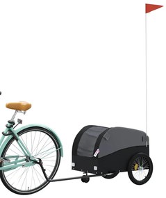 Reboque para bicicleta 30 kg ferro preto