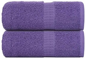 Toalhas de bidé 2 pcs 30x50 cm 360 gsm 100% algodão roxo