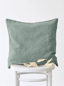 Capa de almofada em linho Green Milieu