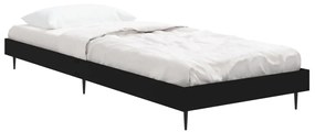 Estrutura de cama 75x190 cm derivados de madeira preto