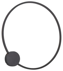 Candeeiro de parede de design preto 67cm incl. LED regulável em 3 níveis - Anello Moderno
