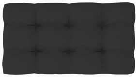 Sofá de canto em paletes p/ jardim pinho impregnado a preto