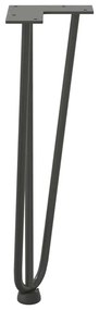Pernas de grampo para mesa de centro 4 peças antracite 42 cm aço maciç