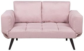 Sofá-cama em tecido rosa BREKKE Beliani
