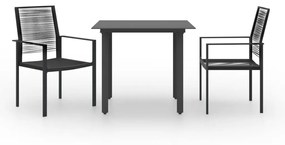 vidaXL 3 pcs conjunto de jantar para jardim