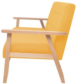 Sofá de 3 lugares tecido amarelo