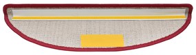 Tapetes de escada 30 pcs 56x17x3 cm vermelho bordô