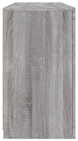 Aparador com luzes LED 142,5x37x67 cm cinzento sonoma