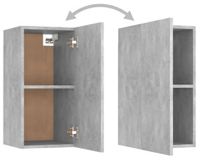 8 pcs conjunto de móveis de TV contraplacado cinzento cimento