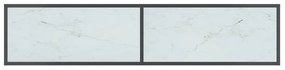 Mesa consola branco 160x35x75,5 cm vidro temperado