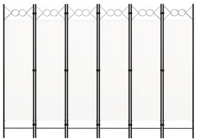 Divisória de quarto com 6 painéis 240x180 cm branco