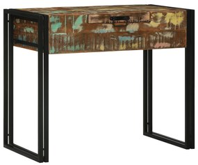 vidaXL Mesa de Maquilhagem 90x50x75 cm Madeira Sólida Recuperada