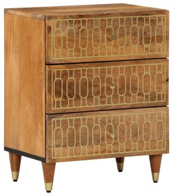Mesa de cabeceira 50x33x62 cm madeira de mangueira maciça