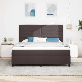 Cama Box Spring com Colchão Castanho Super King Tecido